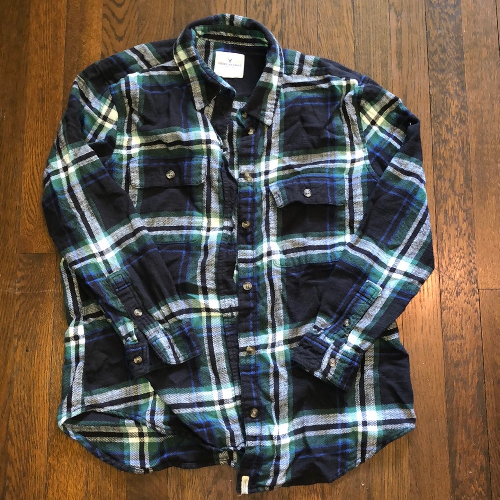 American eagle long sleeve flannel, size small